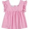 Best reviews of 🤩 Lil Cactus Pink Gingham Ruffle-Sleeve Top - 👩 Women ⌛