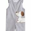 Best Sale 🥰 Lil Cactus Gray Gingham Puppy Romper - Infant & Toddler For Baby & Maternity 🥰