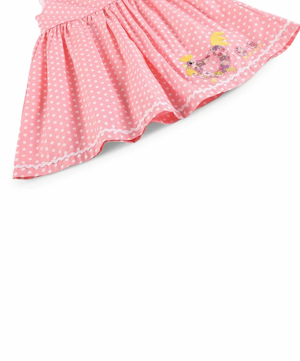 Best reviews of ๐ฅฐ Lil Cactus Pink Polka Dot Floral Rooster Sleeveless ๐ Dress - Infant For Baby & Maternity ๐ฅ - Image 4