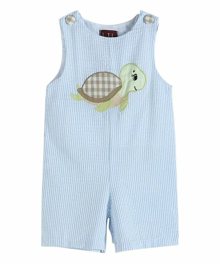 Coupon ๐ Lil Cactus Light Blue Stripe Turtle Shortalls - Infant & Toddler For Baby & Maternity ๐