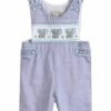 Best Pirce 🔔 Lil Cactus Blue Elephant Smocked Romper - Infant For Baby & Maternity ❤️