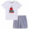 Buy 🔔 Lil Cactus White 'Read Write Learn' Tee & Blue Shorts - Infant & Boys For Kids 🤩