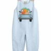 Brand new 😍 Lil Cactus Blue Seersucker Pumpkin Truck Button-Shoulder Overalls - Infant For Baby & Maternity 😀