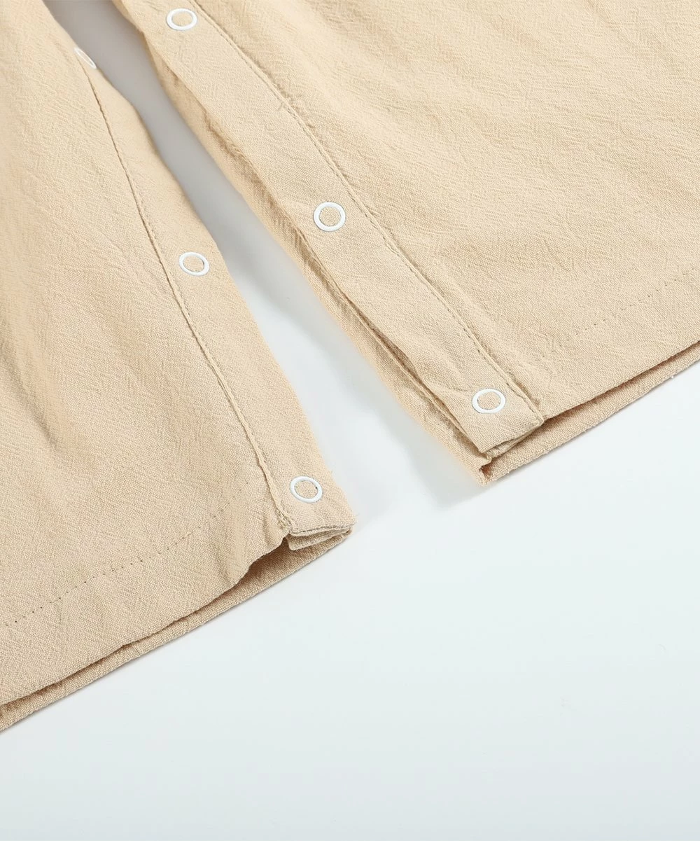 Budget ๐ฅฐ Lil Cactus Tan Pumpkin Smocked Button-Shoulder Overalls - Infant & Toddler For Baby & Maternity ๐ฅ - Image 2