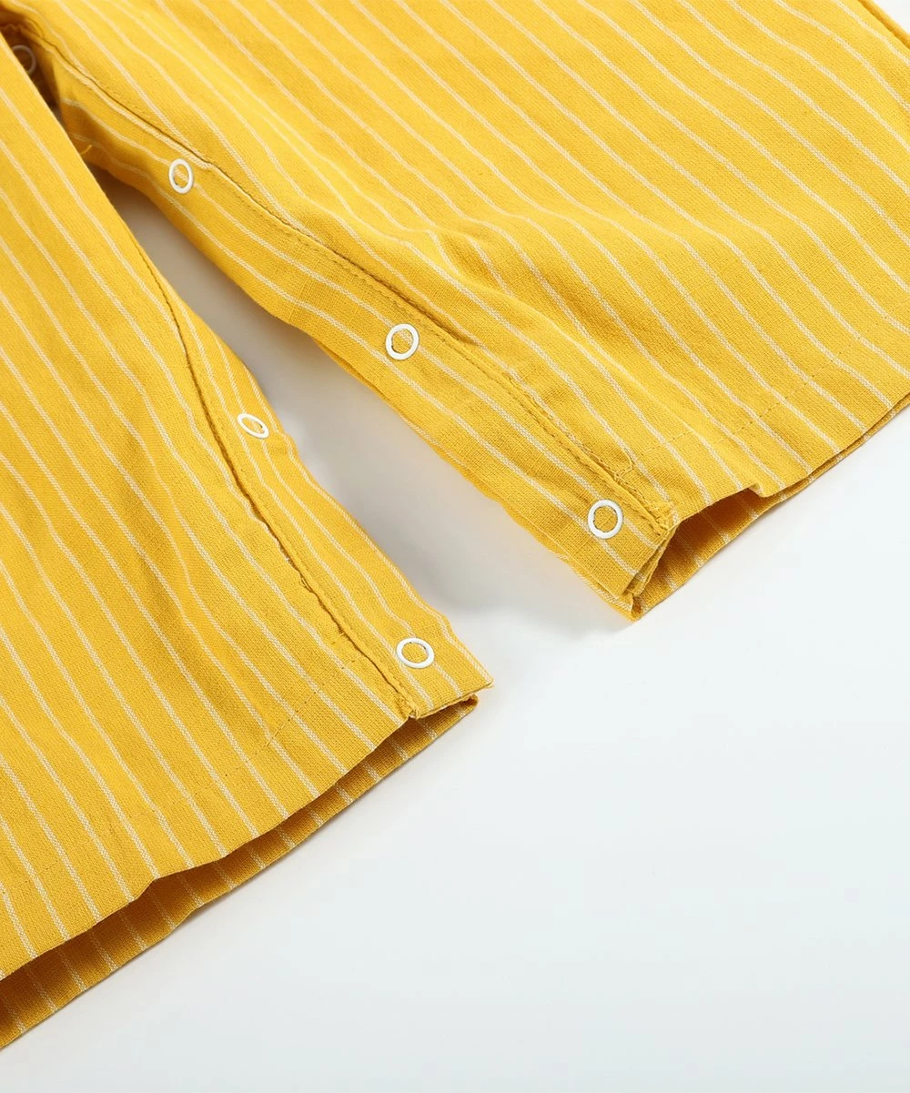 Coupon 💯 Lil Cactus Mustard Pumpkin Smocked Button-Shoulder Overalls - Infant & Toddler For Kids 🎉 - Image 3