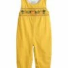 Coupon 💯 Lil Cactus Mustard Pumpkin Smocked Button-Shoulder Overalls - Infant & Toddler For Kids 🎉