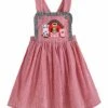 Top 10 ✔️ Lil Cactus Red Gingham Barn Appliqué Jumper 👗 Dress - Infant, Toddler & 👧 Girls For Kids ✨