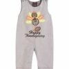 Brand new ✨ Lil Cactus Brown 'Happy 👪 Thanksgiving' Turkey Overalls - Infant For Baby & Maternity 🔔