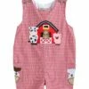 Best Pirce 🥰 Lil Cactus Red Gingham Barn Overalls - Infant & Toddler For Kids 😍