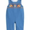 Promo ✨ Lil Cactus Royal Blue Pumpkin Smocked Overalls - Infant For Baby & Maternity ✔️