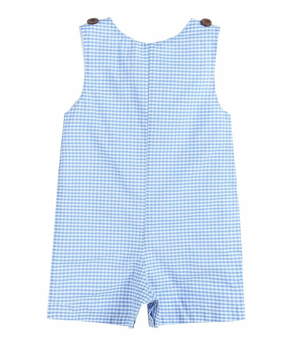 Wholesale ๐ฅฐ Lil Cactus Blue Gingham Puppy Shortalls - Infant & Toddler For Baby & Maternity ๐ - Image 2