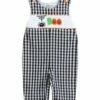 Flash Sale ✔️ Lil Cactus Black Gingham 'Boo' Overalls - Infant For Baby & Maternity 😍