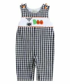 Flash Sale ✔️ Lil Cactus Black Gingham 'Boo' Overalls - Infant For Baby & Maternity 😍