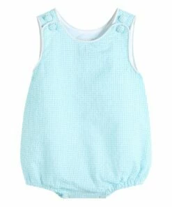 Wholesale 🔥 Lil Cactus Turquoise Seersucker Basic Bubble Romper - Infant & Toddler For Baby & Maternity 😀