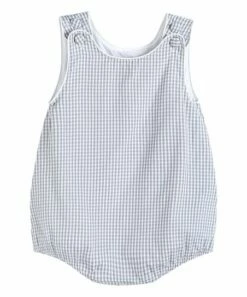Deals 🧨 Lil Cactus Gray Gingham Basic Bubble Romper - Infant & Toddler For Baby & Maternity ❤️