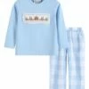 Coupon 🎉 Lil Cactus Blue Festive Smocked Long-Sleeve Tee & Buffalo Check Pants - Infant For Kids 🛒