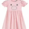 Coupon 🔔 Lil Cactus Pink Piggy Puff-Sleeve 👗 Dress - Infant, Toddler & 👧 Girls For Kids 😀