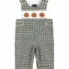New ✨ Lil Cactus Black Gingham Pumpkin Smocked Overalls - Infant For Baby & Maternity ⌛