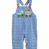 Flash Sale 😉 Lil Cactus Blue Gingham Pumpkin Truck Overalls - Infant For Baby & Maternity 🎁