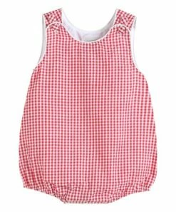 Discount 🧨 Lil Cactus Red Gingham Basic Bubble Romper - Infant For Baby & Maternity 💯