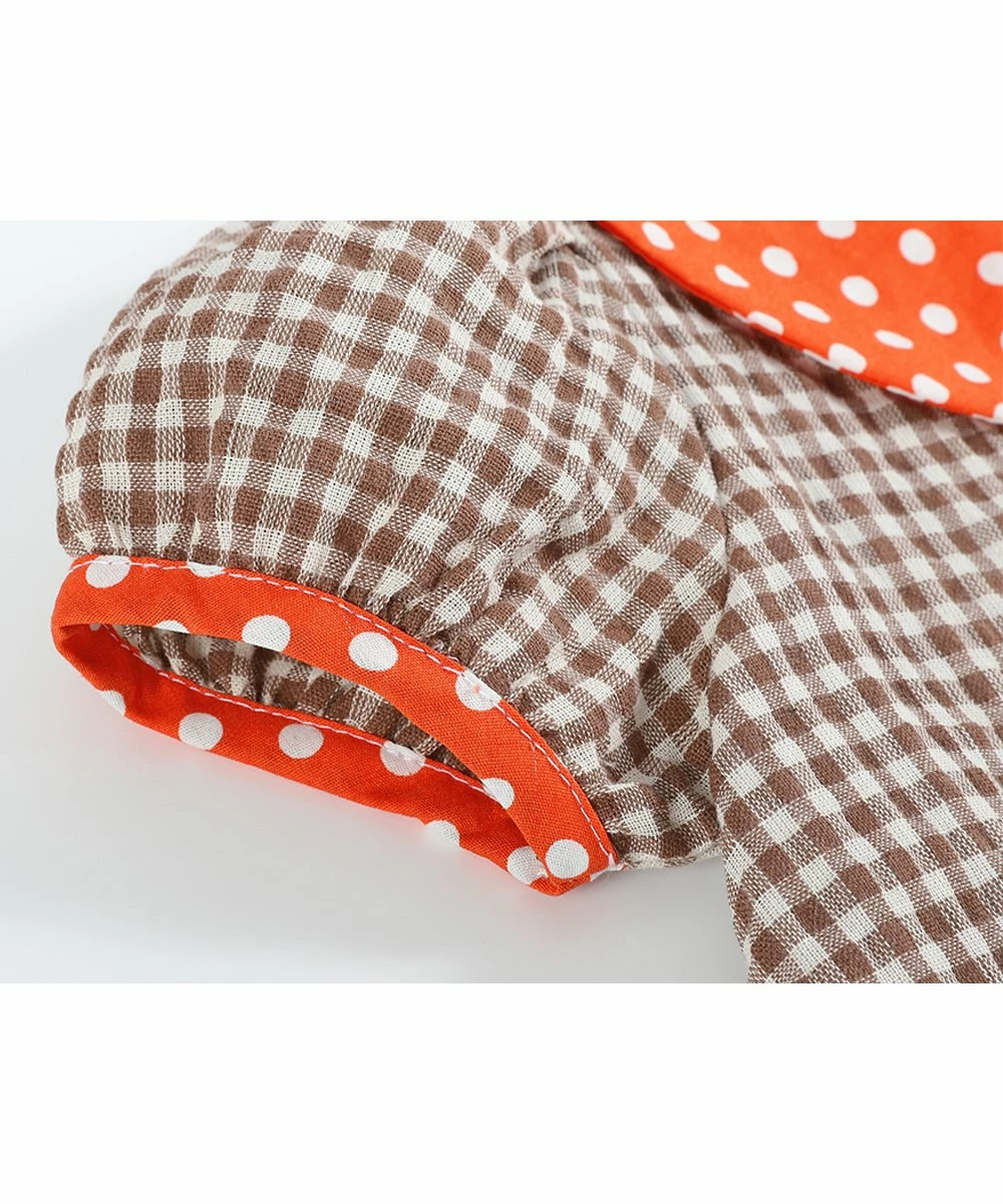 Cheapest π€© Lil Cactus Sand Gingham & Orange Pumpkin Double-Pocket A-Line π Dress - Infant For Baby & Maternity π - Image 3