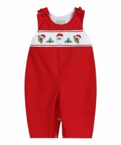 Top 10 🌟 Lil Cactus Red Santa & Reindeer Smocked Overalls - Infant For Baby & Maternity 👏