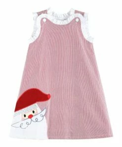 Coupon 👏 Lil Cactus Red & White Stripe Santa Sleeveless Jumper - Infant & 👧 Girls For Kids 🤩