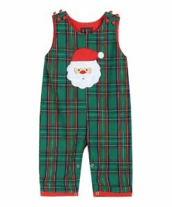 Discount ๐ Lil Cactus Green & Red Gingham Santa Overalls - Infant For Baby & Maternity ๐ฏ