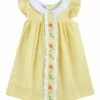 Coupon 🧨 Lil Cactus Yellow Pumpkin Vine Collar Angel-Sleeve 👗 Dress - Infant & 👧 Girls For Kids ⭐