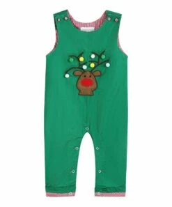 Discount ๐ Lil Cactus Green Pompom Reindeer Overalls - Infant & Toddler For Baby & Maternity ๐