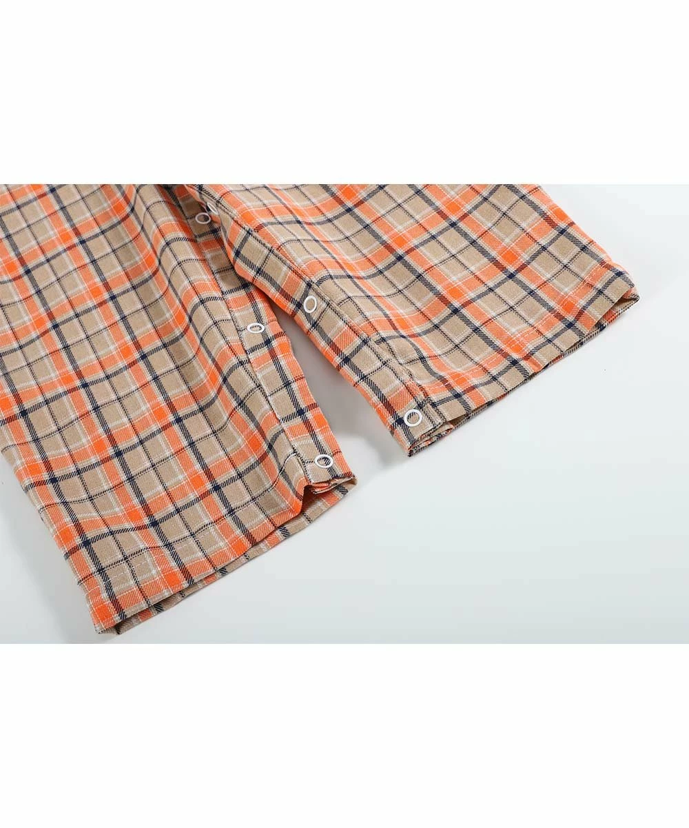 New โจ Lil Cactus Orange Plaid Turkey Overalls - Infant & Toddler For Baby & Maternity ๐ - Image 3