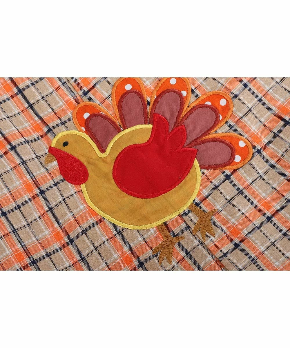 New โจ Lil Cactus Orange Plaid Turkey Overalls - Infant & Toddler For Baby & Maternity ๐ - Image 4