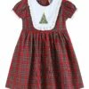 Flash Sale 👍 Lil Cactus Red Multicolor Plaid 🎁 Christmas Tree Yoke A-Line 👗 Dress - Infant For Baby & Maternity 🔔