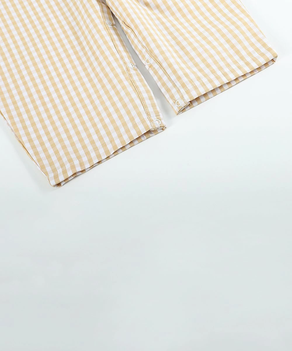 Promo ๐ Lil Cactus Tan Multicolor Gingham Reindeer Overalls - Infant & Toddler For Baby & Maternity โญ - Image 5