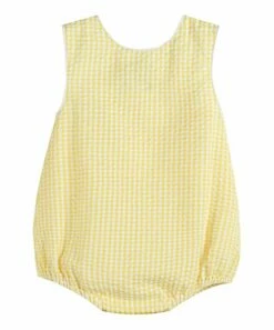 Buy ❤️ Lil Cactus Yellow & White Gingham Button Bubble Bodysuit - Infant & Toddler For Kids 😍
