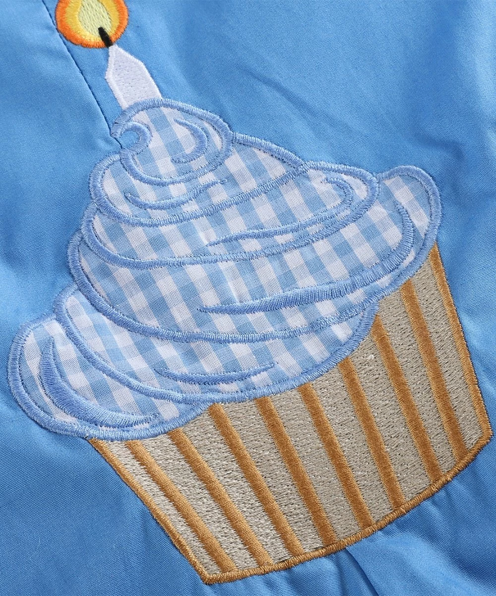 Hot Sale 🤩 Lil Cactus Blue 🥳 Birthday Cupcake Overalls - Infant For Baby & Maternity 🧨 - Image 3